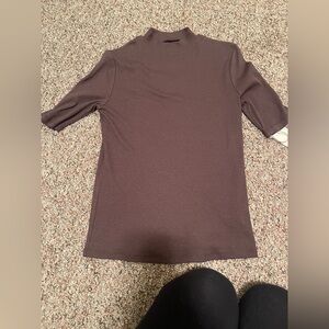 Brown Turtleneck Top